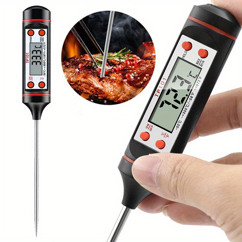 Digital Instant Read Meat LCD Thermometer with Probe for Cooking Food ...