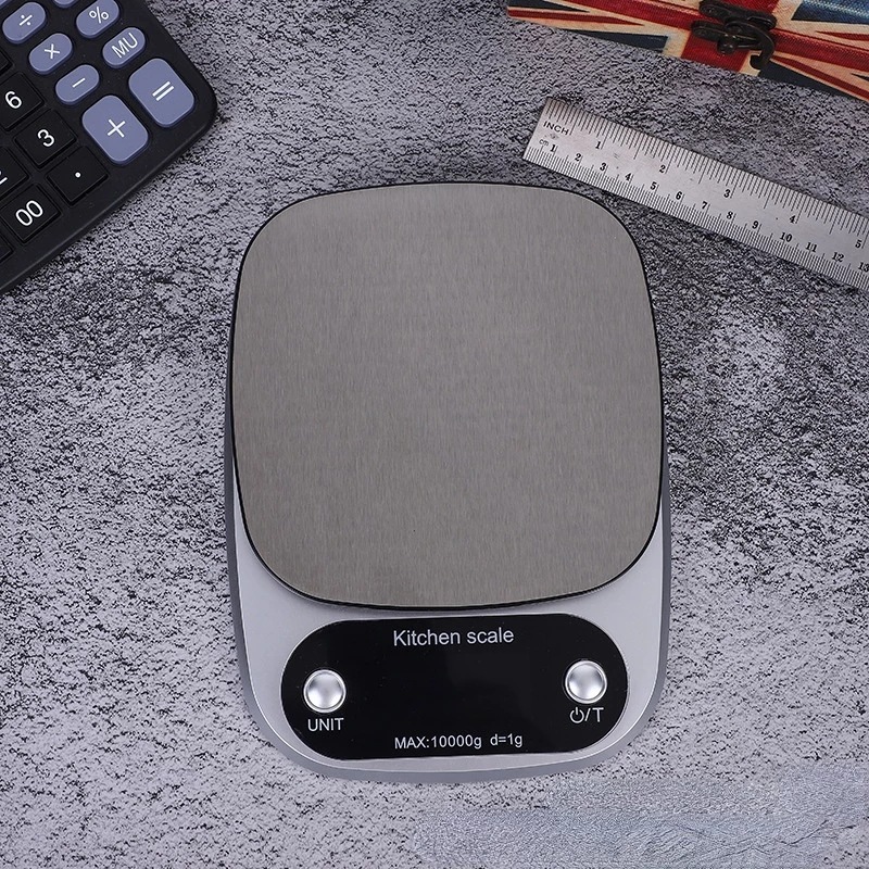 Digital scale 10kg/1g Stainless steel keyboard for weighing food ...