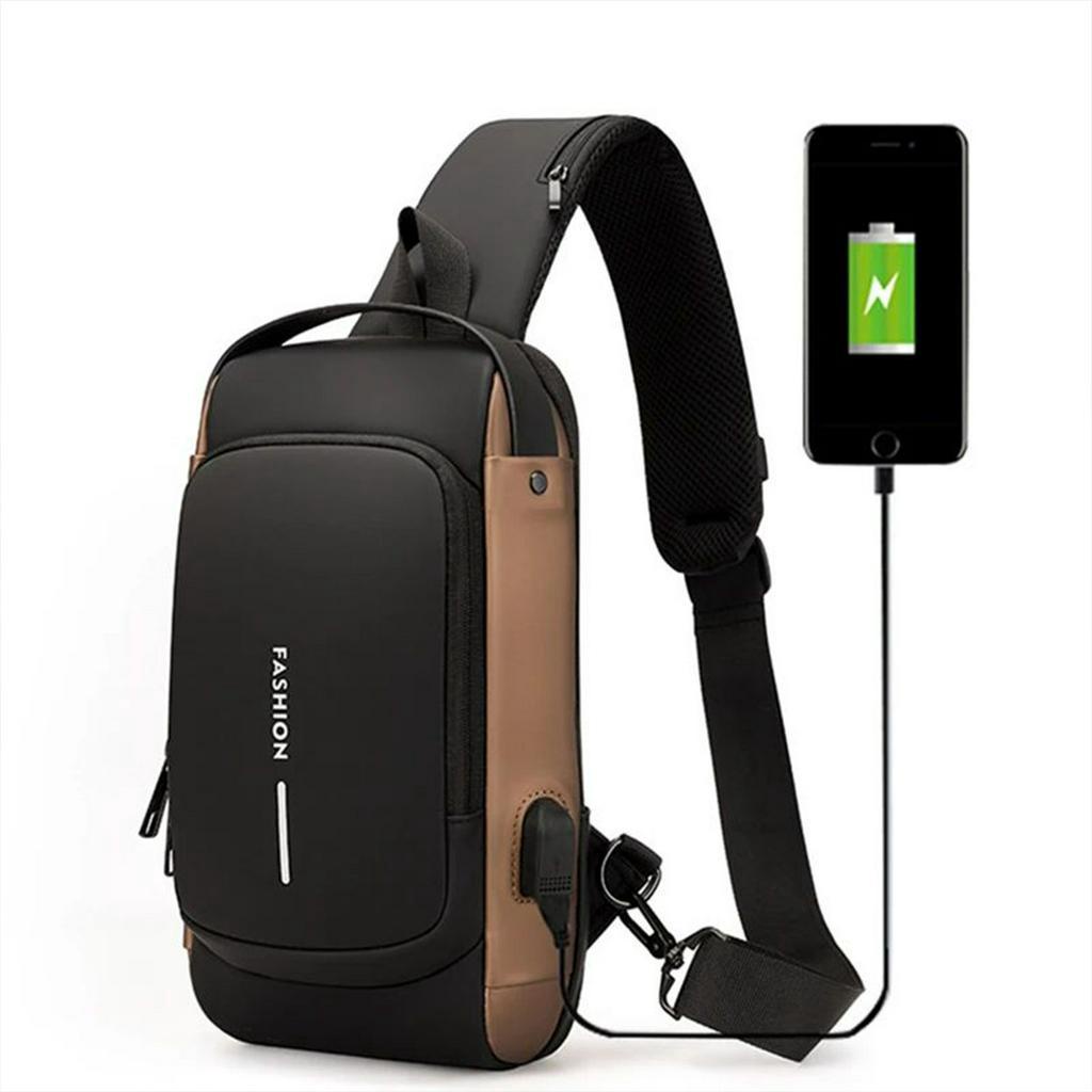 1pc Men Anti Theft Chest Bag Shoulder Bags USB Charging Crossbody Package  School Short Trip Messengers Bags Men's Oxford Sling Pack For Men And  WomenZ | Shopee Malaysia