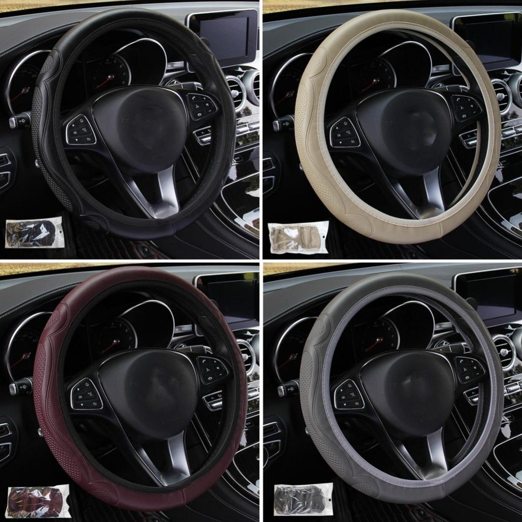 Copri Volante Auto In Pelle PU Antiscivolo 15/38CM – Accessorio Auto Universale, Impermeabile