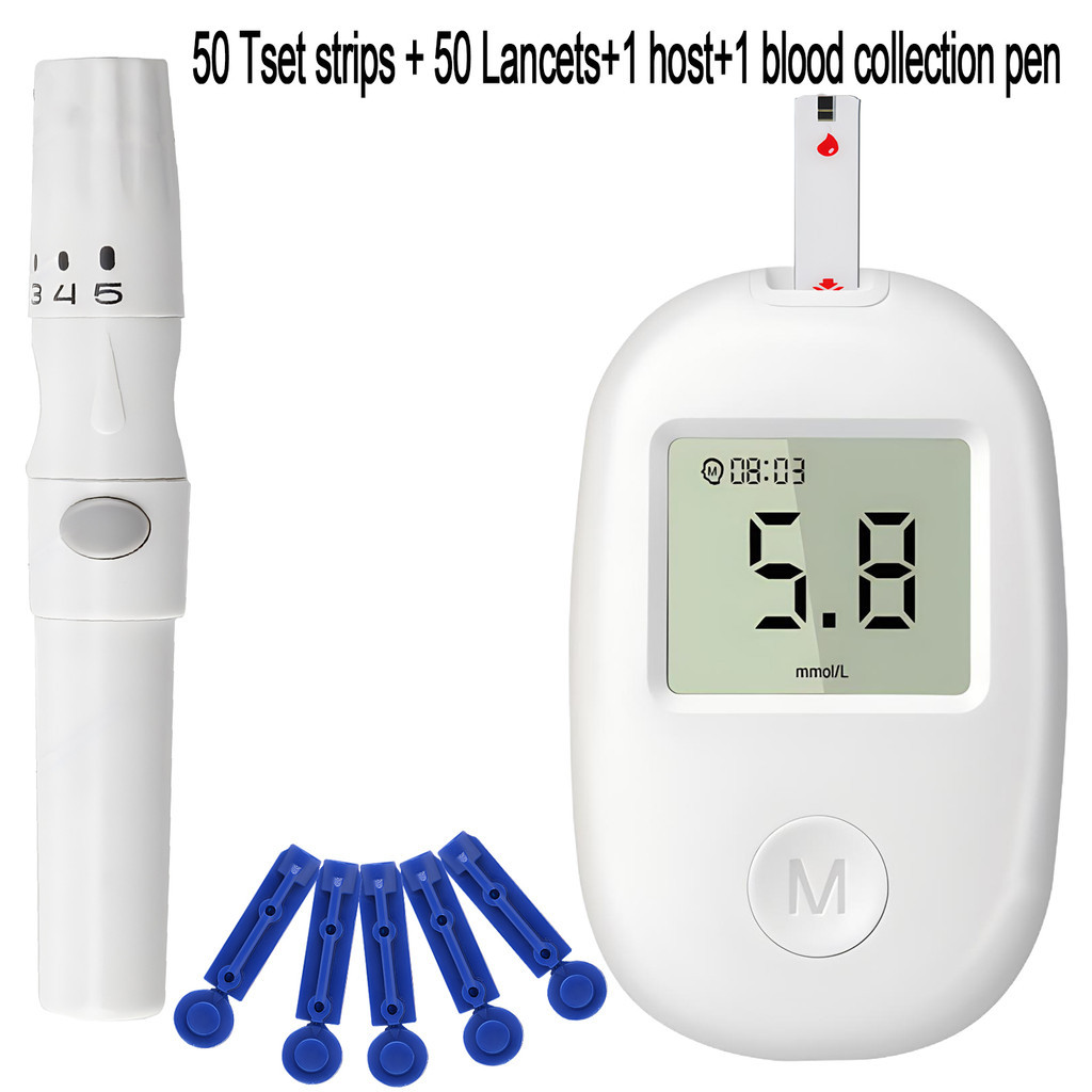 Blood Glucose Monitor Kit with 50 Blood Sugar Test Strips, 50 Lancets ...
