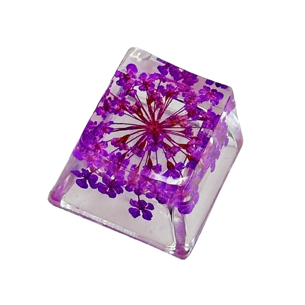 Unique Resin Transparent Flower Keycap Immortal Hydrangea Real Flower ...