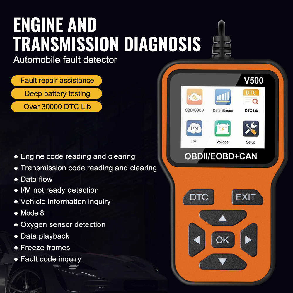 New DTC Reader Fault V500 Universal Car OBD2 Diagnostic Tool OBD II ...