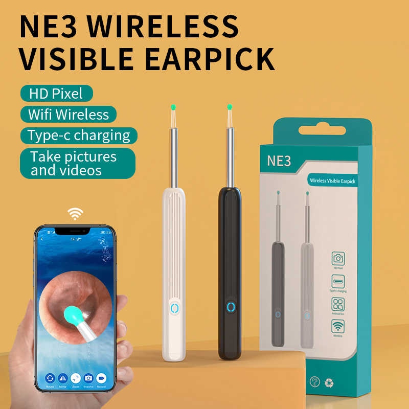 Wireless Smart Wi-fi Visual Ear Pick Camera Ear Wax Removal Tool Picker ...