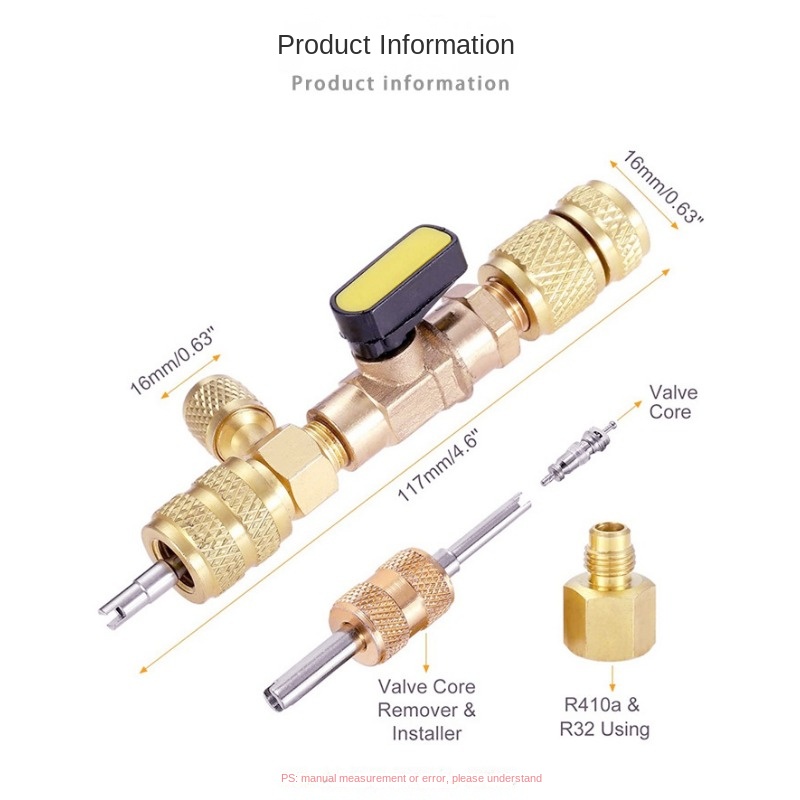 R410/R22 Refrigerant Valve Core Remover Tool - Quick Install, Snow ...
