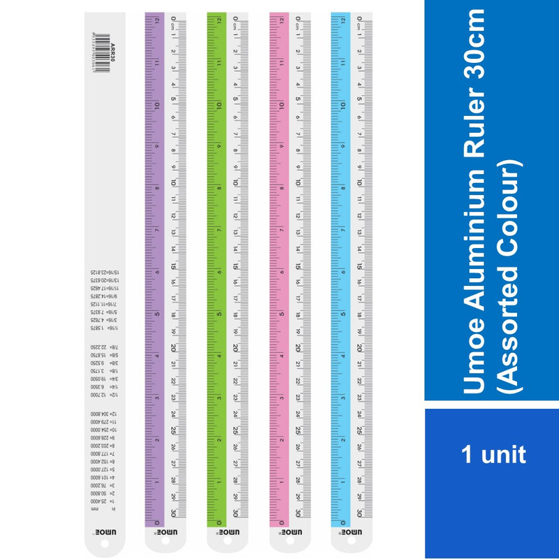 Umoe Aluminium Ruler 30cm (Assorted Colour) | Shopee Malaysia