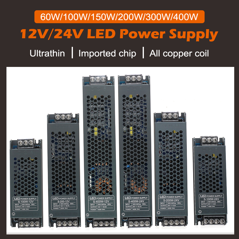 LED Lighting Power Supply Mute Transformers Driver Converter Adapter ...