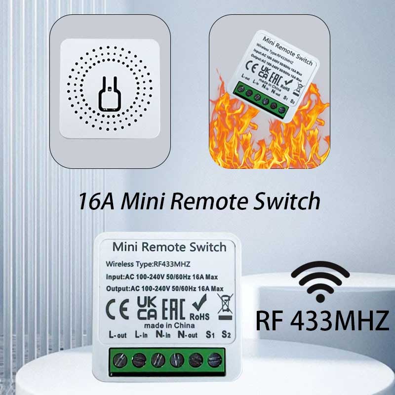 RF433 Smart Wireless Switch Relay Module for LED Lighting Control ...