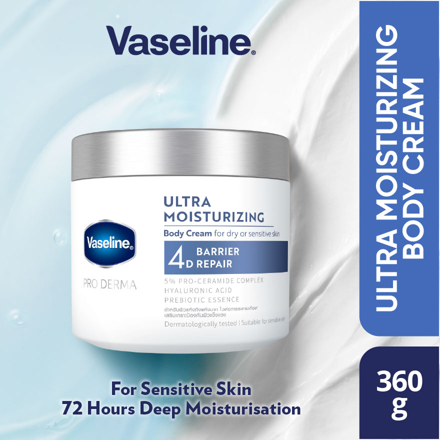 Vaseline Pro Derma Ultra Moisturizing Body Cream 360g | Shopee Malaysia