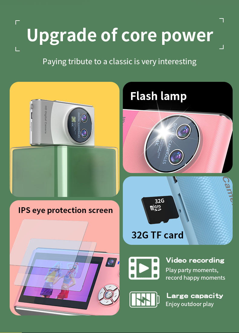 HD Digital Camera 4K 1080P Photography Camera Video Camcorder 3 inch ...