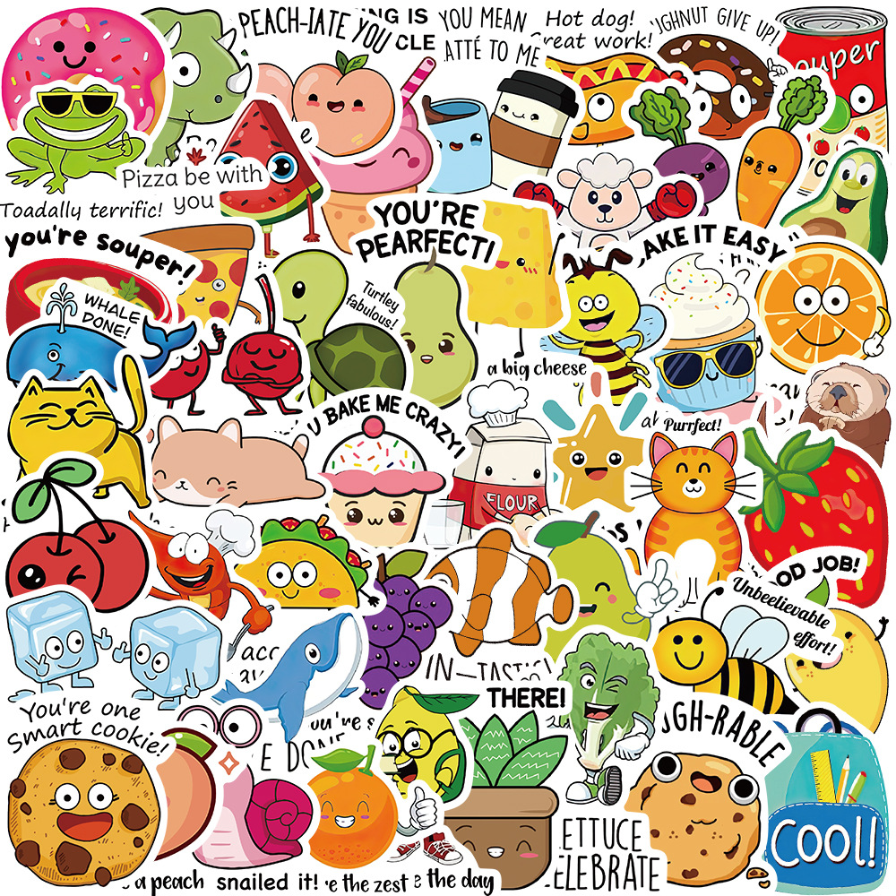 50 Pieces Fun Reward Children Stickers Cartoon Cute Girls Pumpkin Ghost ...