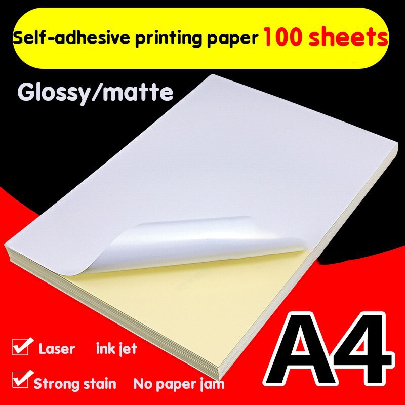 A4 Self-Adhesive Printing Paper, Thermal, Glossy, Matte & Kraft Label