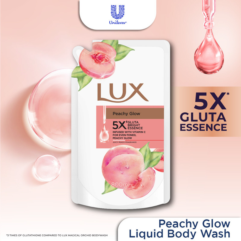 Lux Shower Gel Gluta Peachy Glow Refill (800ml) | Shopee Malaysia