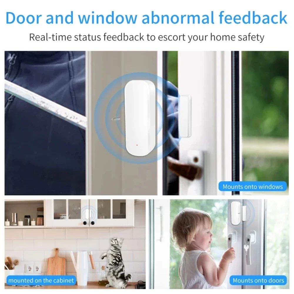 Wireless ZigBee Smart Door and Window Sensor with Real-time Alarm ...