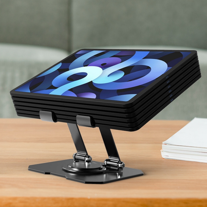 Tablet Stand Foldable Floor Standing Swivel Tablet Holder with 360 ...