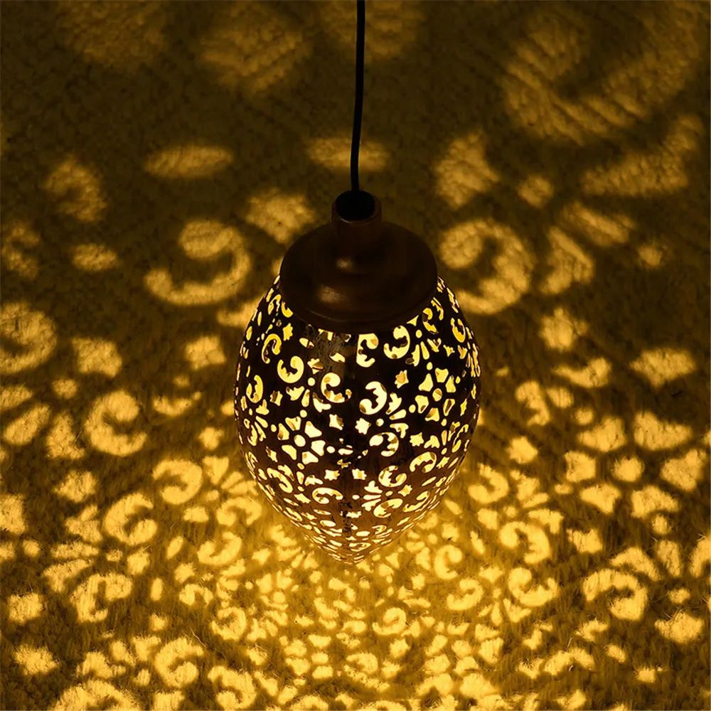 Outdoor Water Drop Shaped Solar Projection Light Waterproof Hollowed ...
