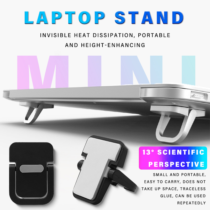 2pcs Ergonomic Laptop Stand - Riser For Comfortable Typing - Compact ...