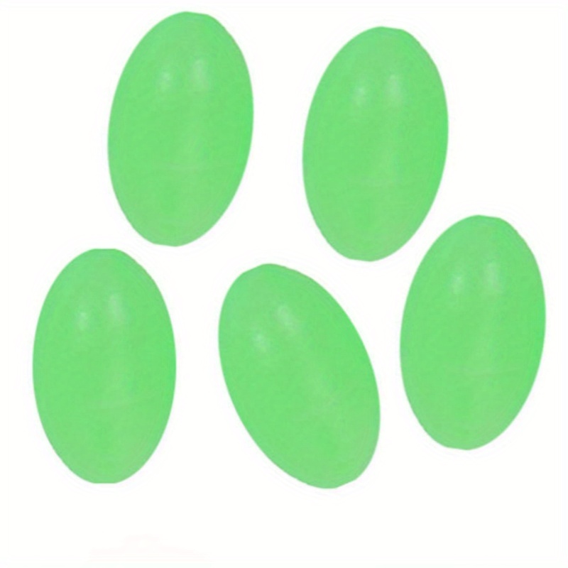 Luminous beads 100/375pcs olive green oval soft plastic fish beads anti