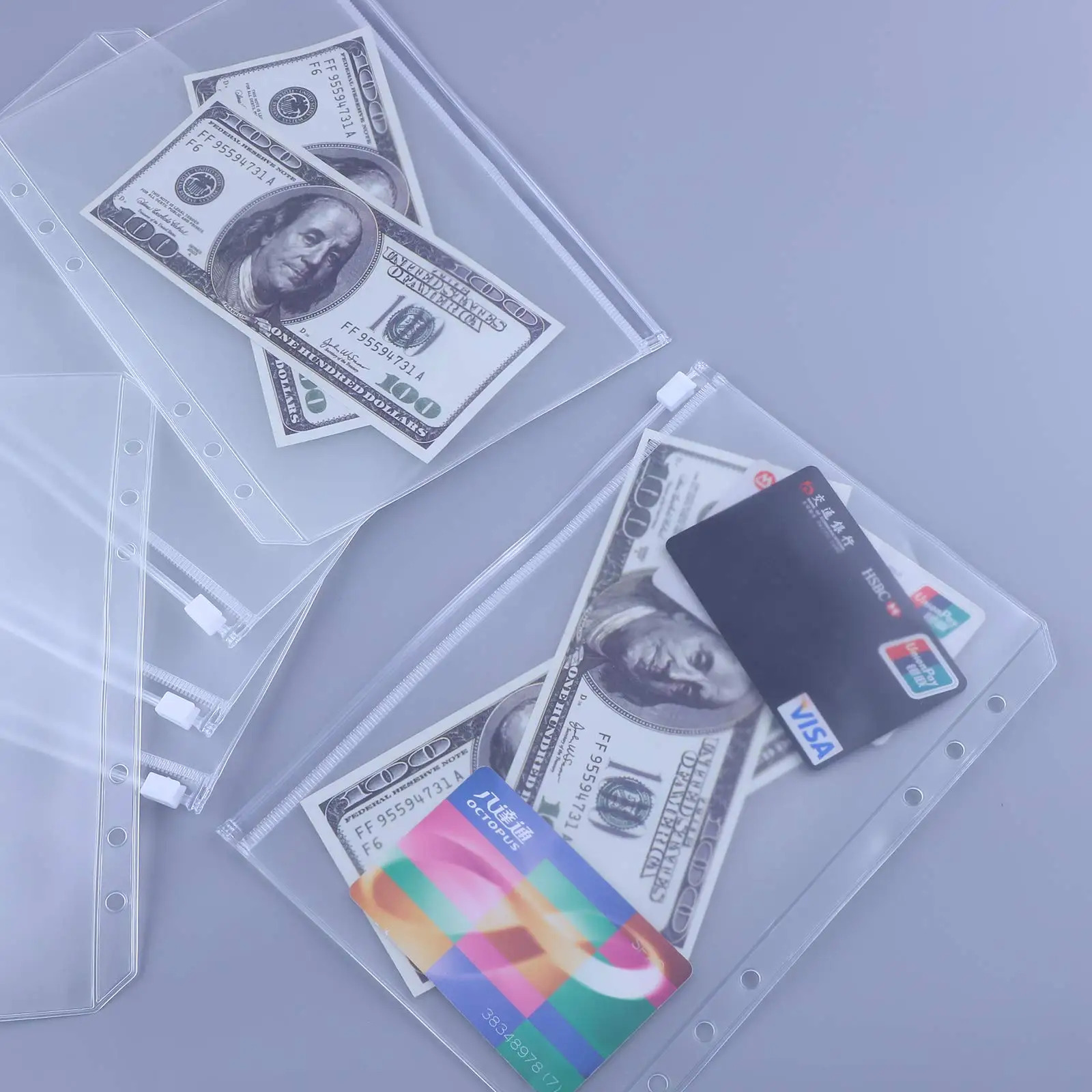 A6 Binder Pockets Waterproof Cash Budget Envelopes Clear PVC Binder ...