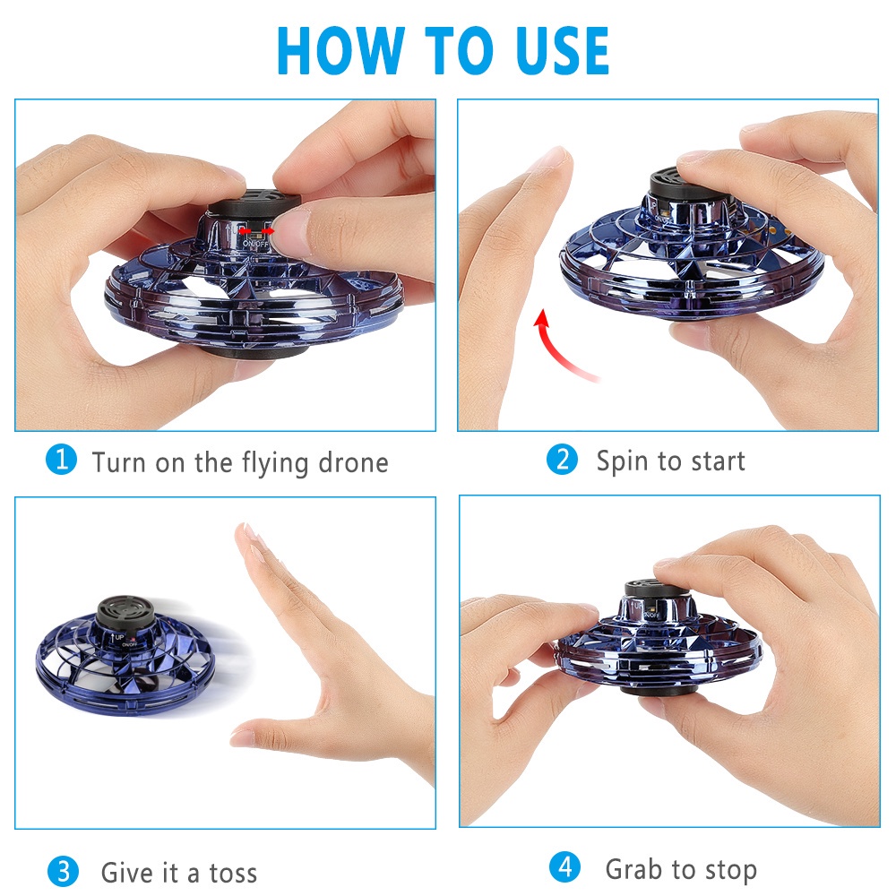 Premium Flynova Flying UFO Toys Rotating Flying Toys Fly Orb Gyro Ball ...