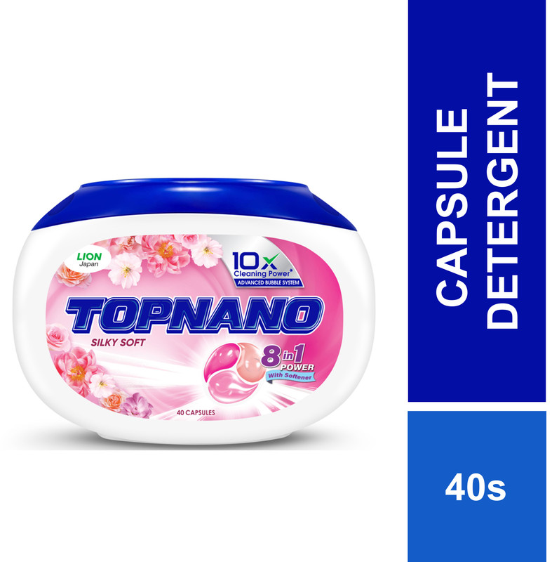 TOPNANO Capsule Detergent Silky Soft 40pcs (Box) | Shopee Malaysia