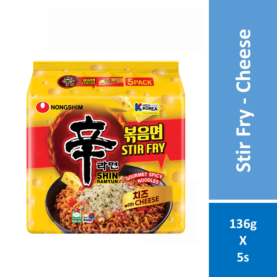 NONGSHIM SHIN Ramyun Stir Fry Cheese (136gX5) | Shopee Malaysia