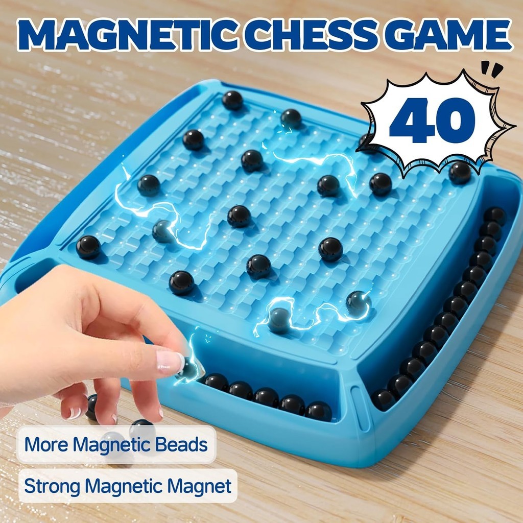 Magnetic Chess Game – Family Board Game With 40 Magnetic Stones For 2-4 Players, Portable Travel Game - View #8