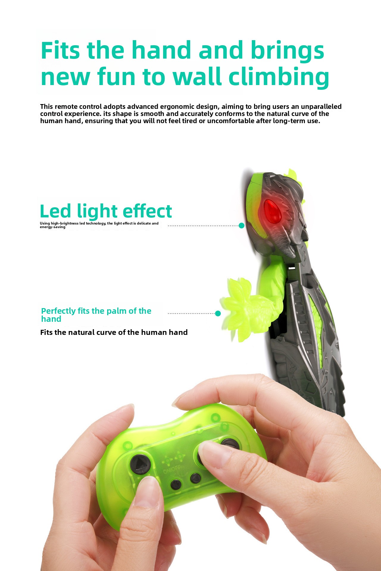 Remote Control Bionic Gecko RC Wall-Climbing Lizard Toy for Kids ...