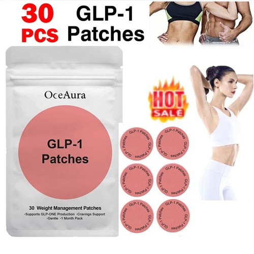 GLP-1 Cosmetic Patches 30 Count - Infused with Natural Ingredients, Adhesive for Women & Men, Easy to Apply Patch Kosmetik GLP-1 30 Keping