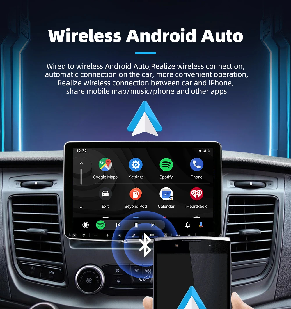 2-in-1 CP+AA Carplay Android Auto Mini Box Wireless Carplay Adapter ...