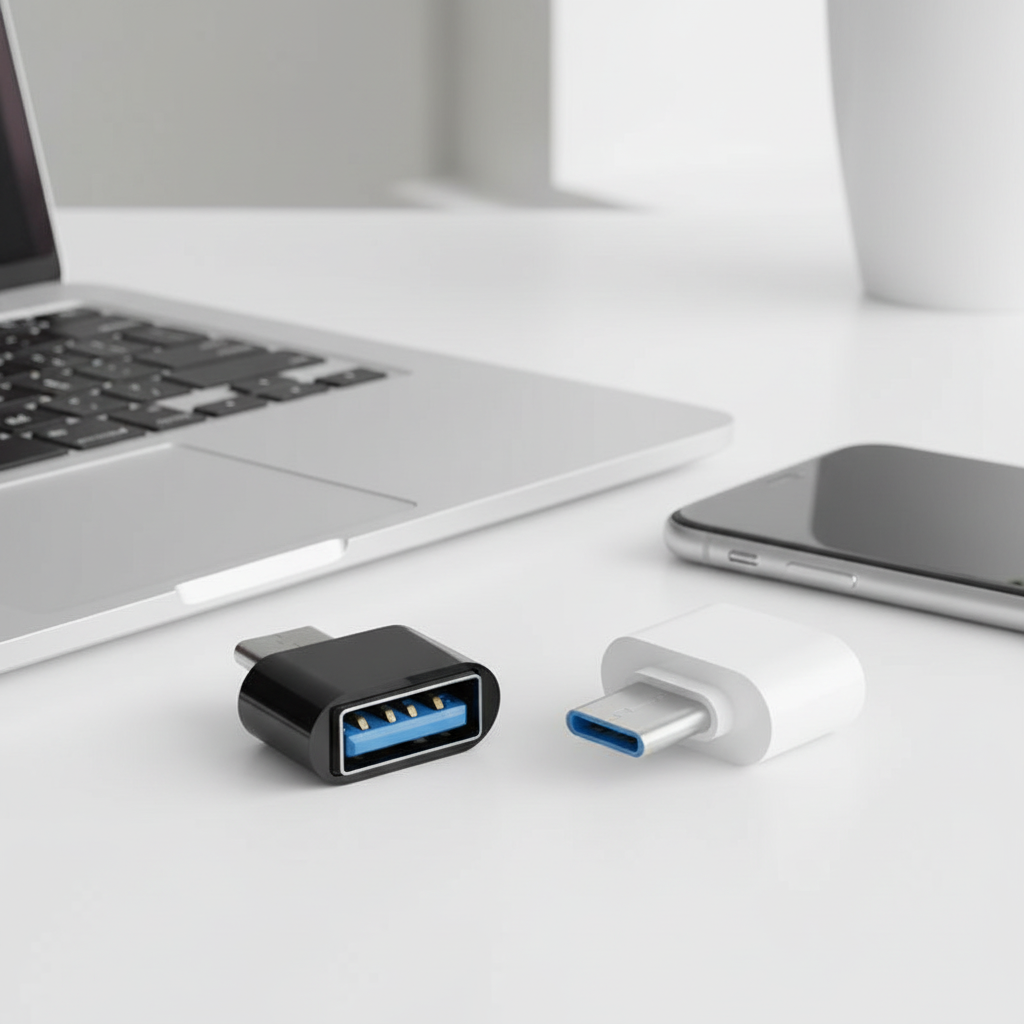 Adapter for C-type to USB, supports data transfer for computers, phones ...