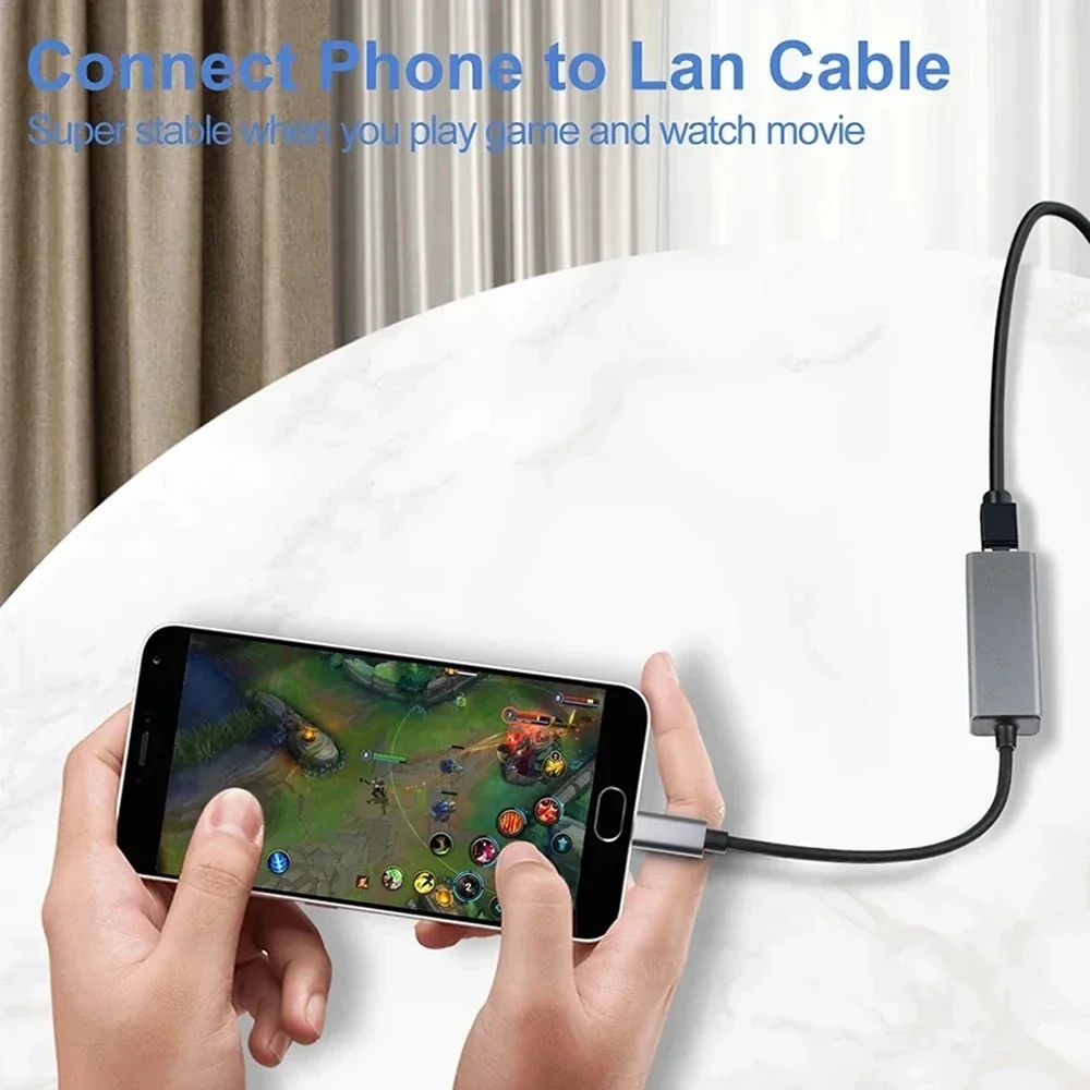1000Mbps USB Type-C to RJ45 Ethernet Adapter for MacBook, PC, Windows ...