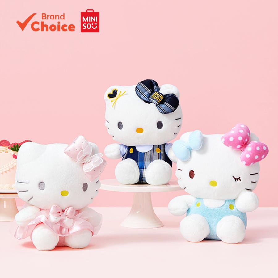 MINISO Sanrio Series - Hello Kitty Plush Doll, 8 Inch Sitting with