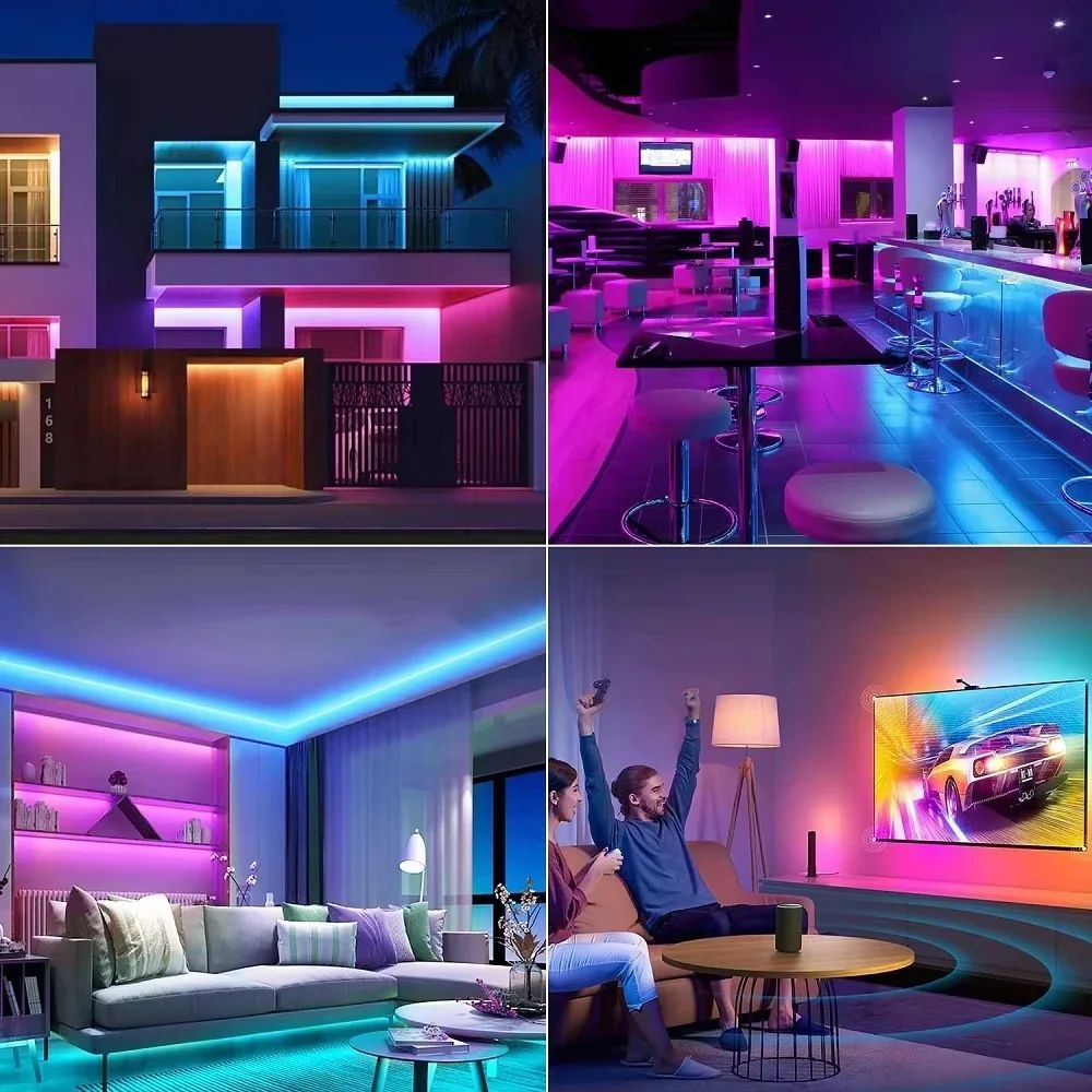 Smart RGB LED Strip USB Bluetooth 24Key Remote Lighting for Room ...