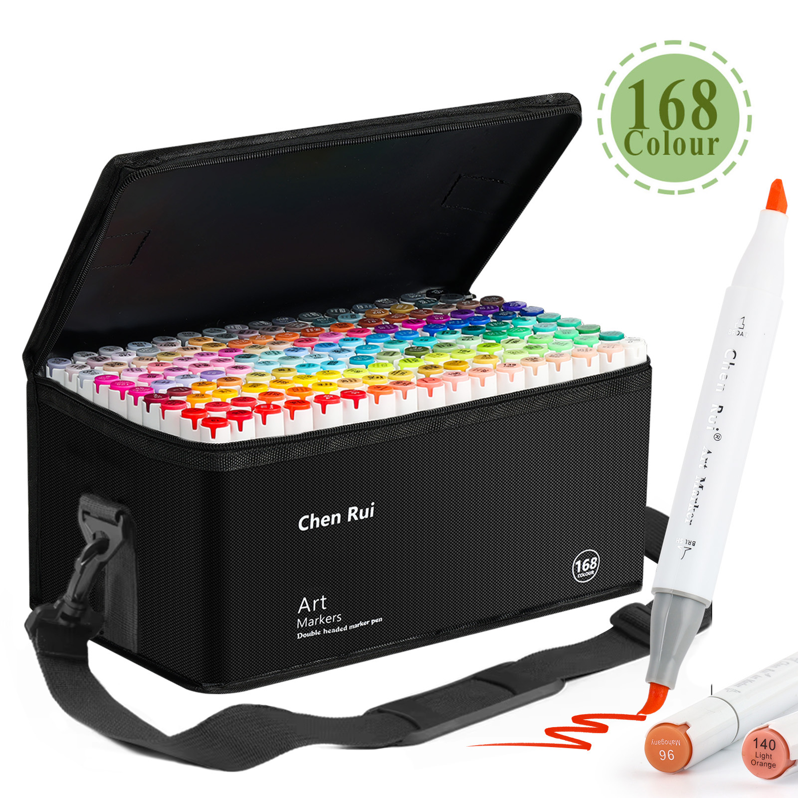 Chen Rui 48-180 Colors Dual Tip Art Marker Set - Brush & Chisel ...