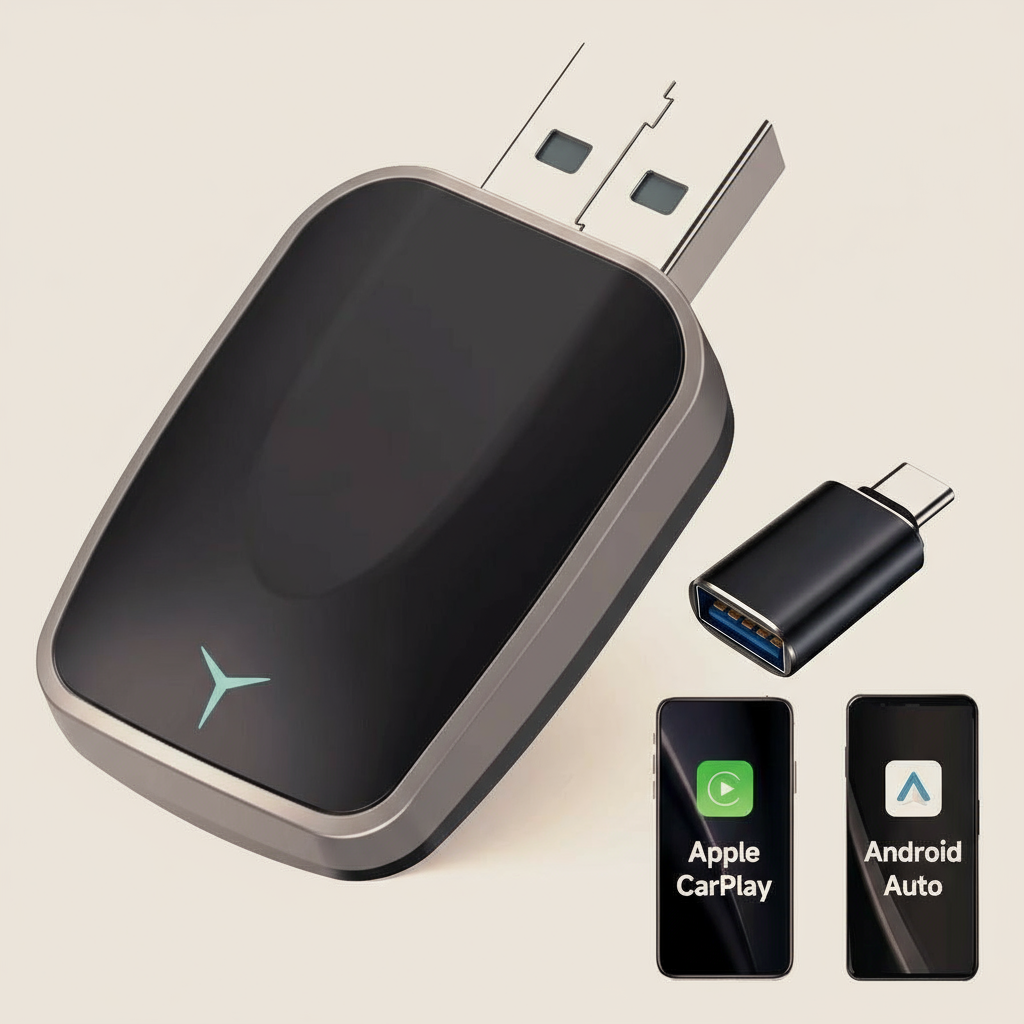 2-in-1 Wireless Adapter: Convert Wired CarPlay & Android Auto to ...