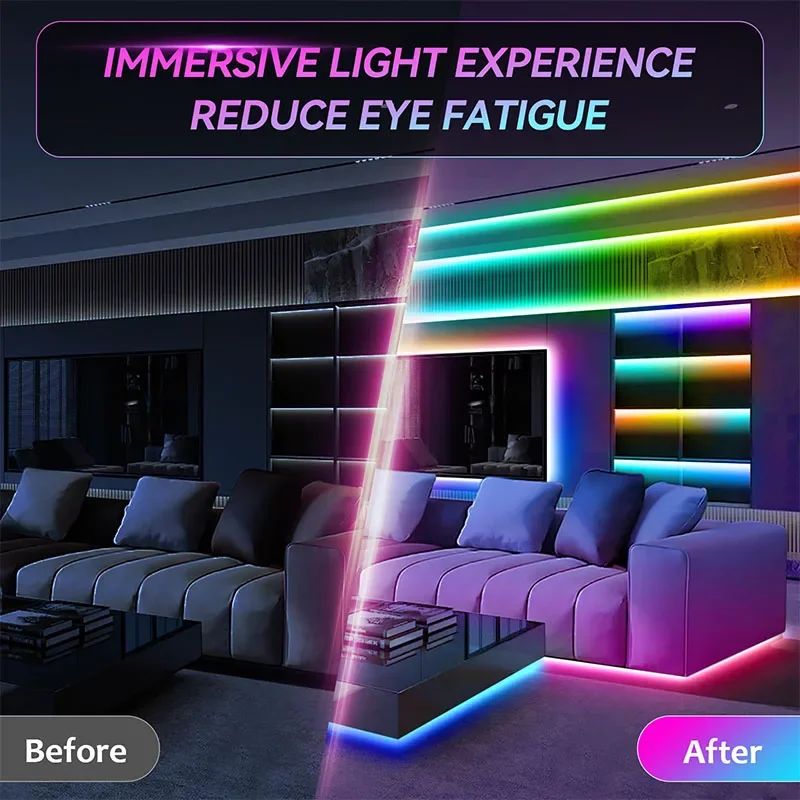 Smart RGB LED Strip USB Bluetooth 24Key Remote Lighting for Room ...