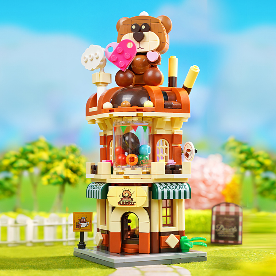 MINISO Chocolate Dream Factory Building Blocks - Sweet Dessert-Themed ...