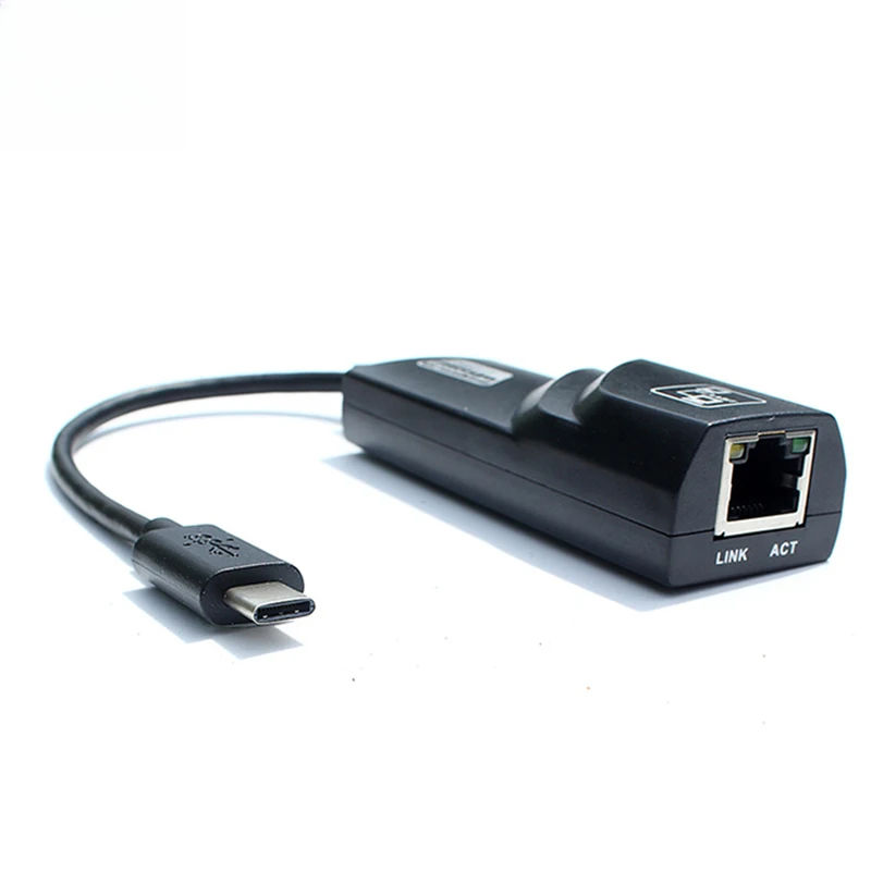 Type C to RJ45 100Mbps Gigabit Ethernet Adapter, Reversible Interface ...