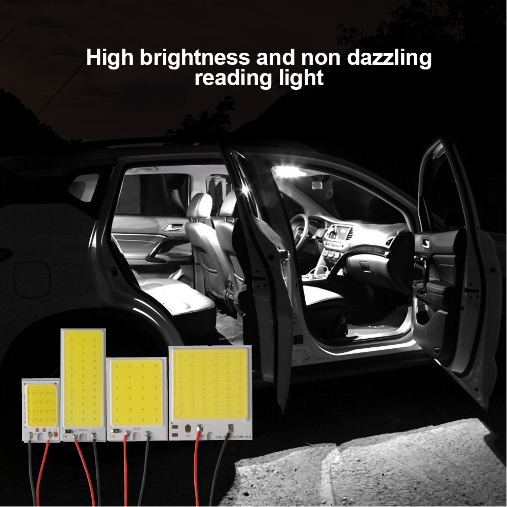 10PCS Car LED Lights Panel 18/24/36/48 SMD T10 BA9s 12V COB Lamp Bulb ...
