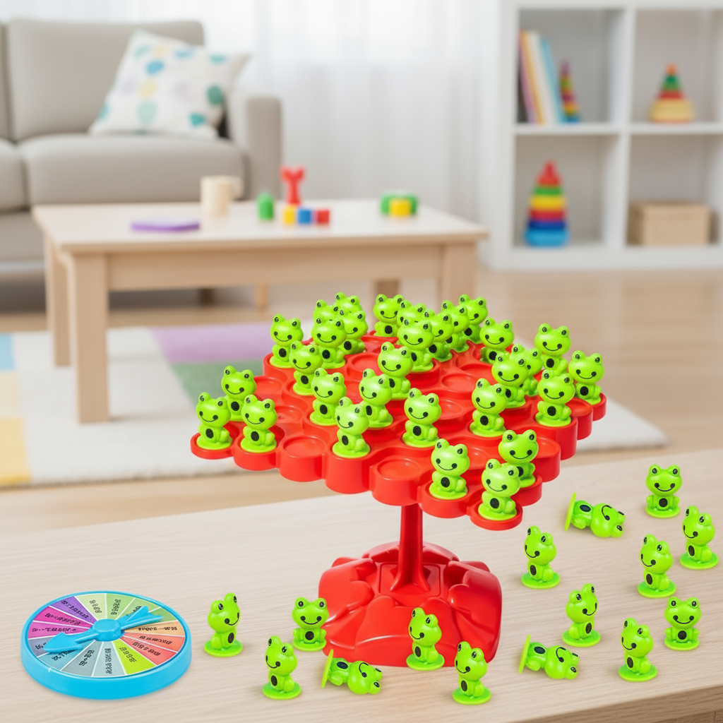 Frog Balance Tree Math Toy, Montessori Educational Game for Kids ...