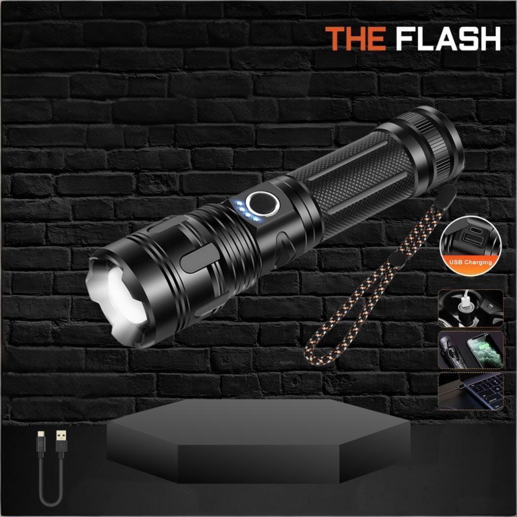 Professional Ultra-Bright LED Flashlight with Zoom & Strobe, Authentic ...