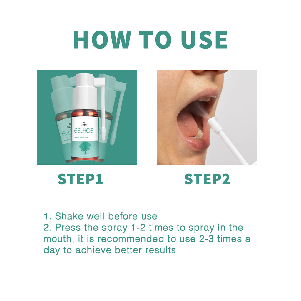 Professional Oral Relief Spray with Propolis & Eucalyptus Oil - Natural ...