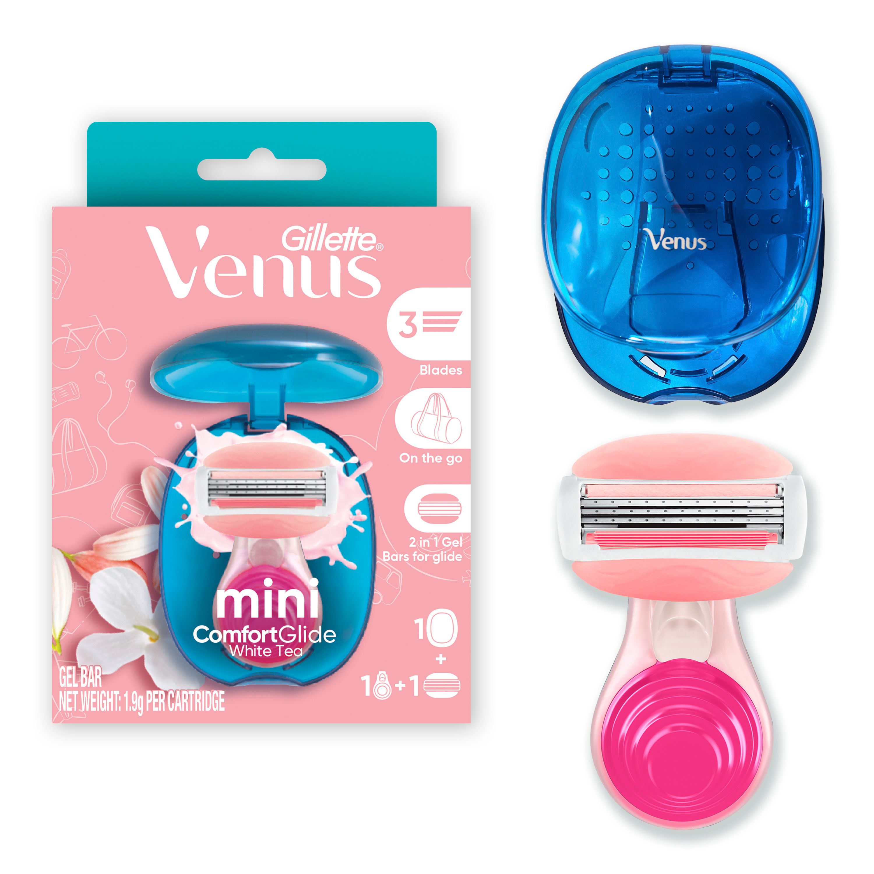 Gillette Venus Comfortglide Mini Women's Razor, with flexible soap bars ...