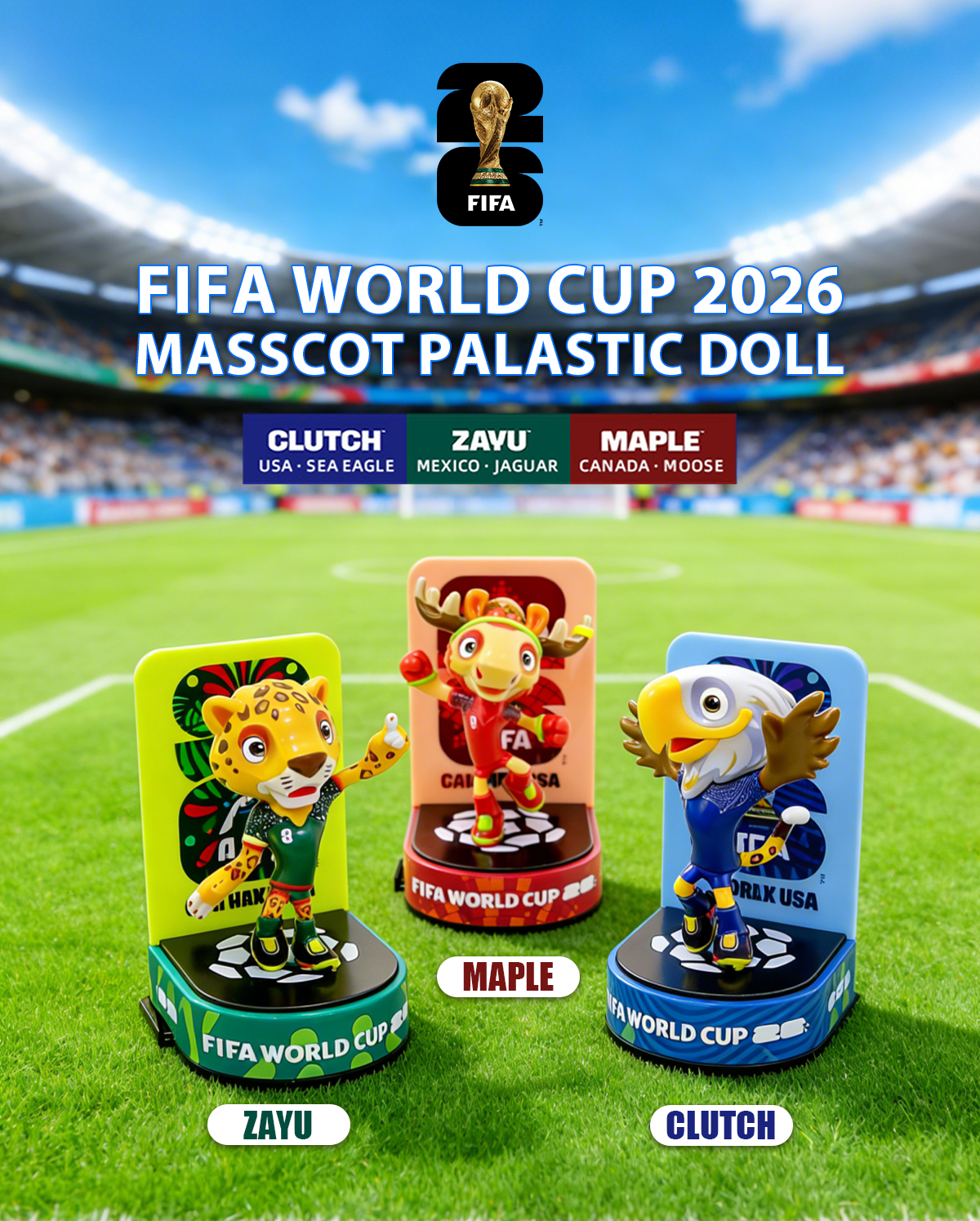Officially Licensed 2026 FIFA World Cup Mascot Collectibles Set – Maple ...
