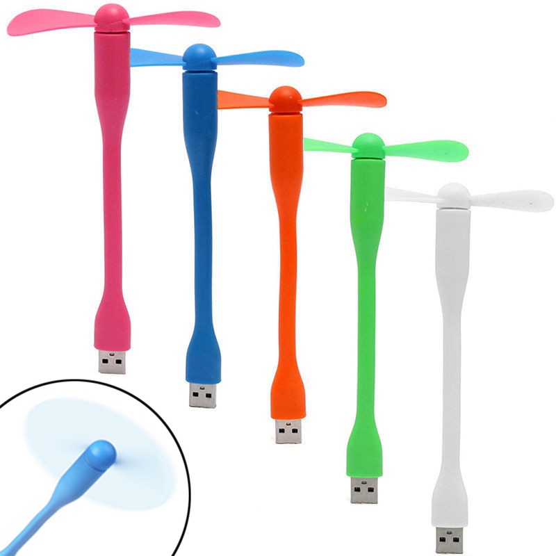 Flexible Mini USB Fan Bendable Detachable Cooling Fan Portable for