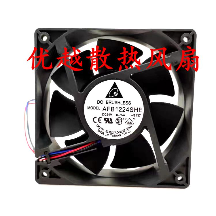 Delta AFB1224SHE/HHE/VHE/HE/EHE/GHE 12038 24V Inverter Cooling Fan ...