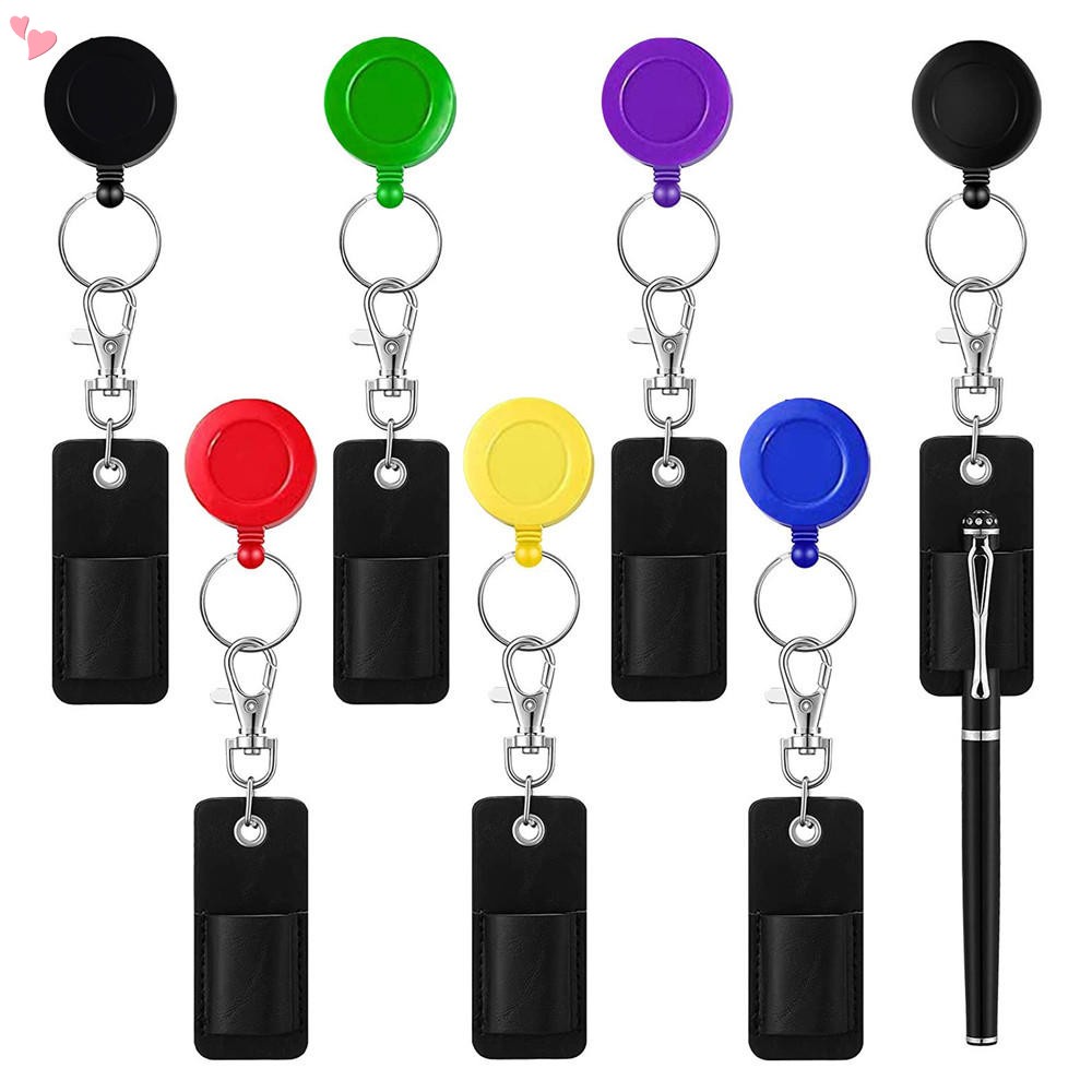 Retractable Pull Badge Reel Metal ABS Plastic ID Name Tag Card Badge Holder  Reels Recoil Belt Key Ring Chain Badge Clips Pen Holder Card Holder  Keychain