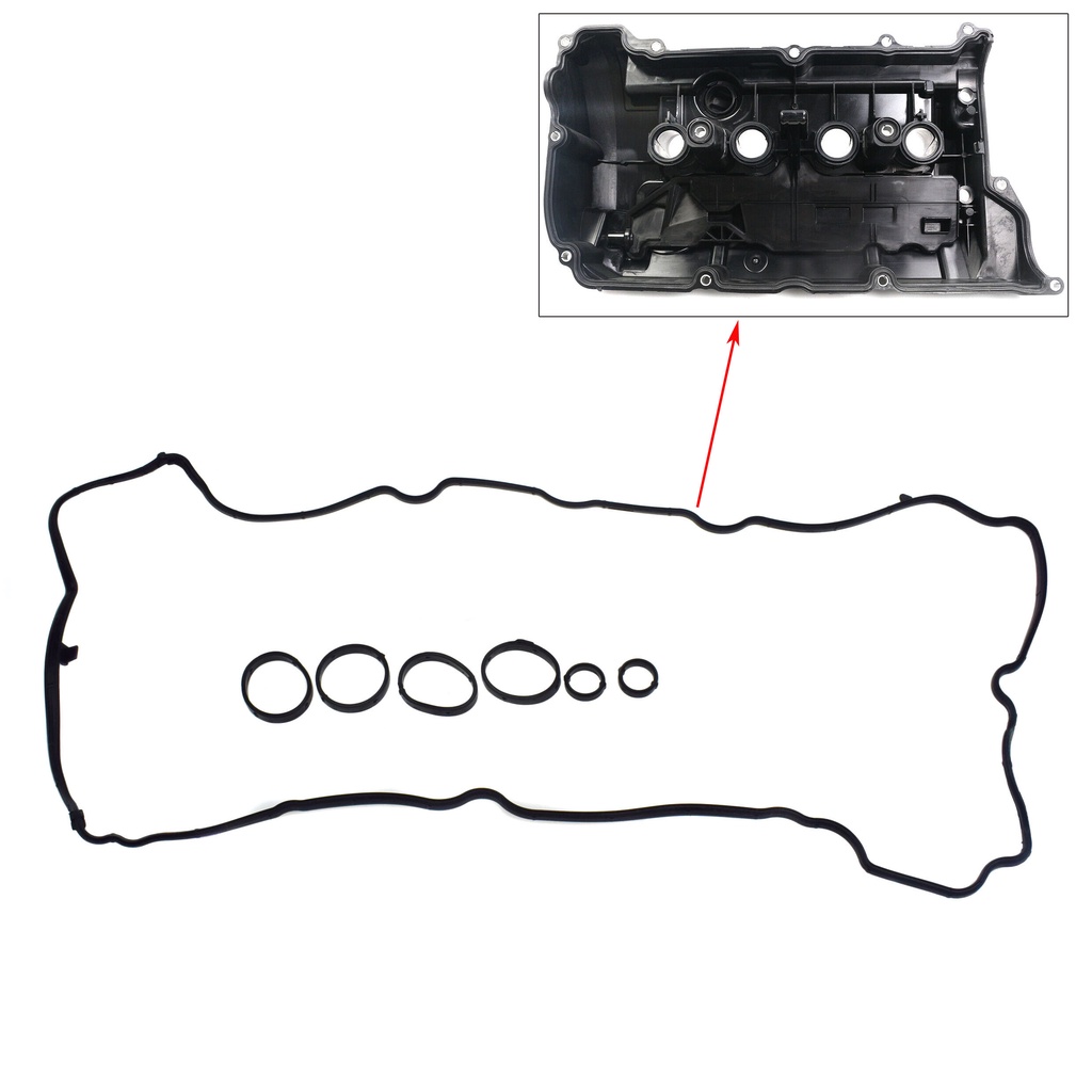 Engine Valve Cover & Cylinder Head Gasket Seal & PCV Vent Valve For 1 ...