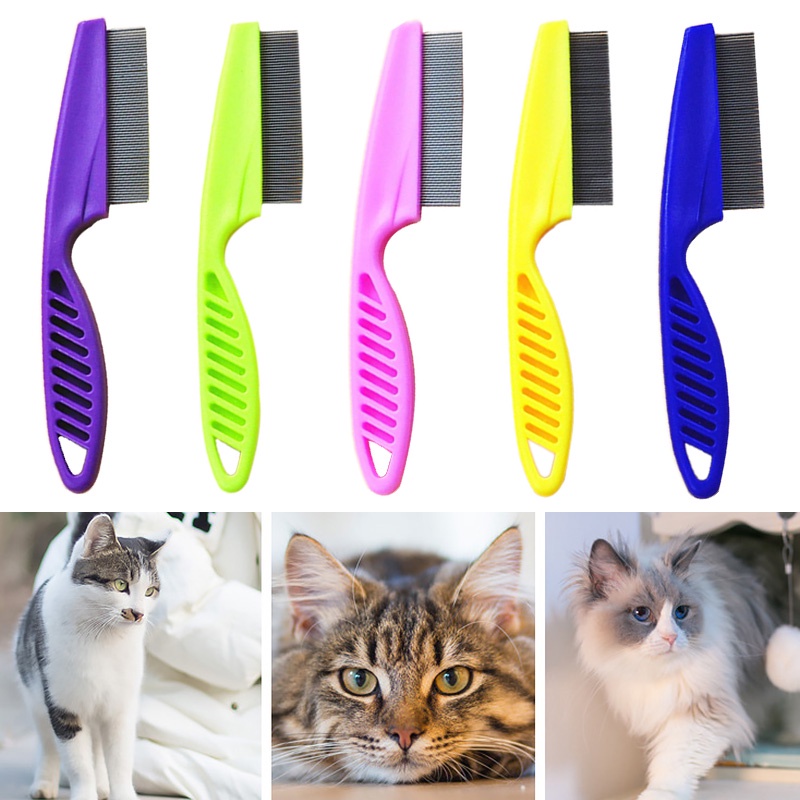 Pet Hair Shedding Comb Stainless Steel Flea Comb For Cat Dog Pet